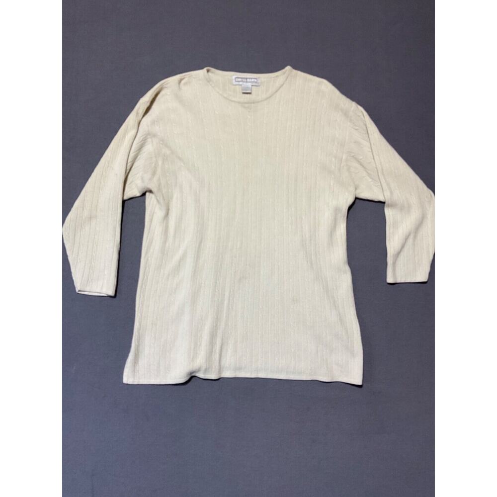 Dressbarn Women's Plus Size 22/24‎ Tan Tight Knit Sweater
